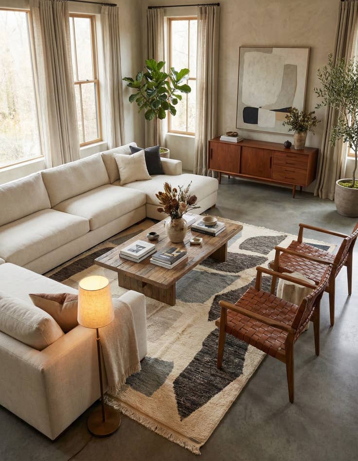 Detail image of 9' 1 x 12' 6  Hand Knotted Moroccan Wool Rug