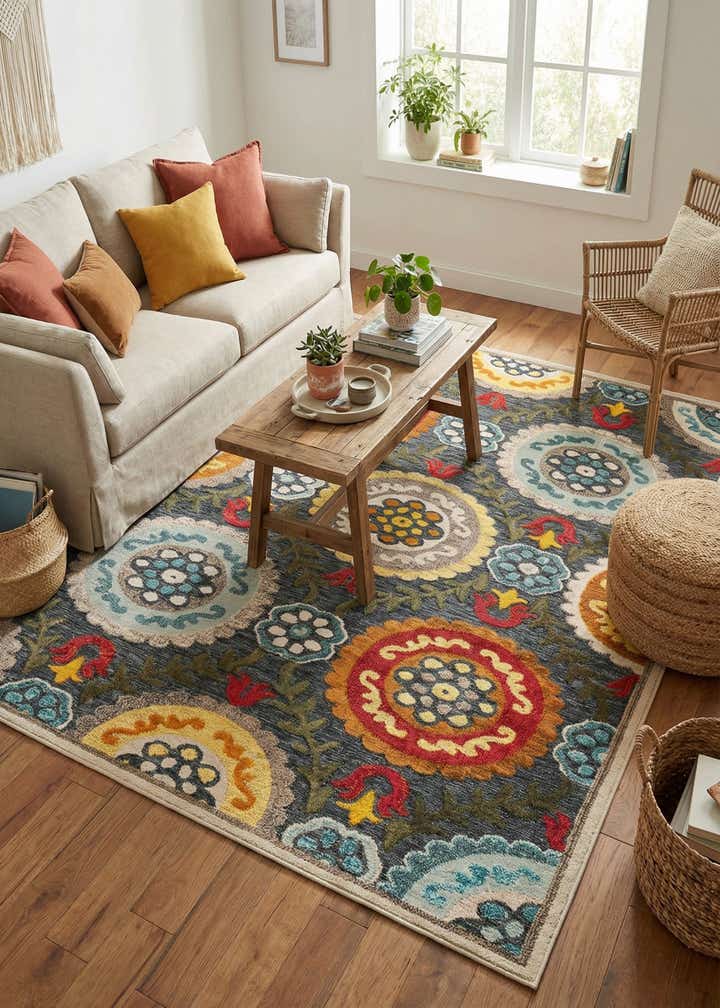 7' 10 x 10' Easy-Clean Casablanca Indoor / Outdoor Rug