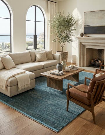 9' 1 x 12' 3 Hand Knotted Moroccan Wool Rug