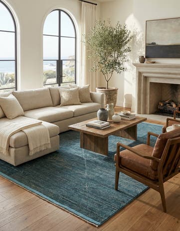 9' 1 x 12' 3 Hand Knotted Moroccan Wool Rug