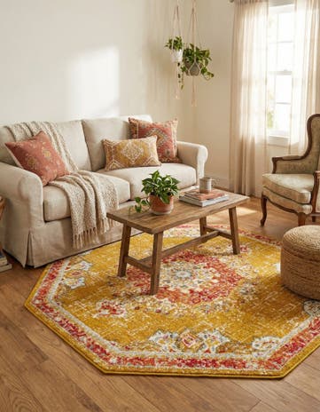 Gold Madeline Octagon Rug