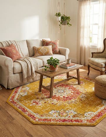 Gold Madeline Octagon Rug
