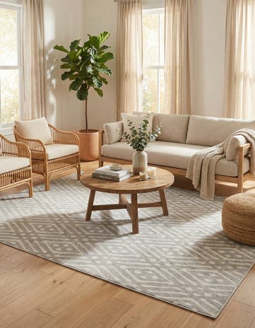 Gray Easy-Clean Sabrina Soto Ella Indoor / Outdoor Rug