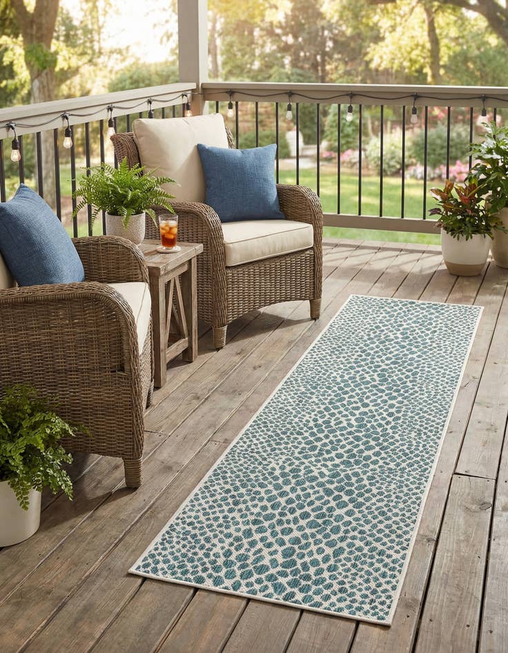 Detail image of 2' x 8' Easy-Clean Jill Zarin Cape Town Indoor / Outdoor Runner Rug