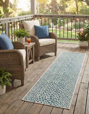 2' x 8' Easy-Clean Jill Zarin Cape Town Indoor / Outdoor Runner Rug