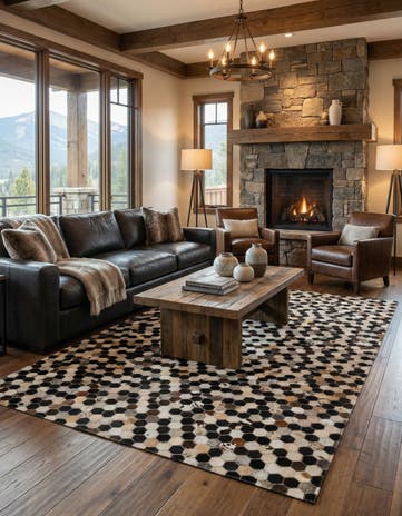 5' x 7' 11 Cowhide - Patchwork Rug