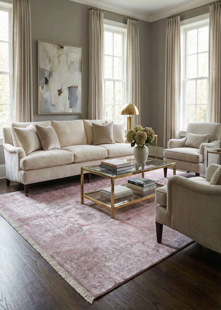 5' 7 x 7' 10 Hand Knotted Darya Wool Rug