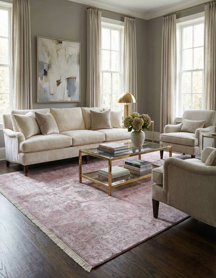 Detail image of 5' 7 x 7' 10 Hand Knotted Darya Wool Rug