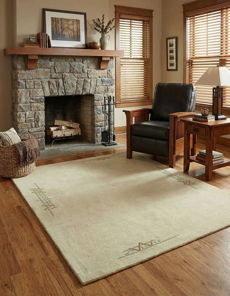 Detail image of 4' x 6' Hand Knotted Nepal Wool Rug