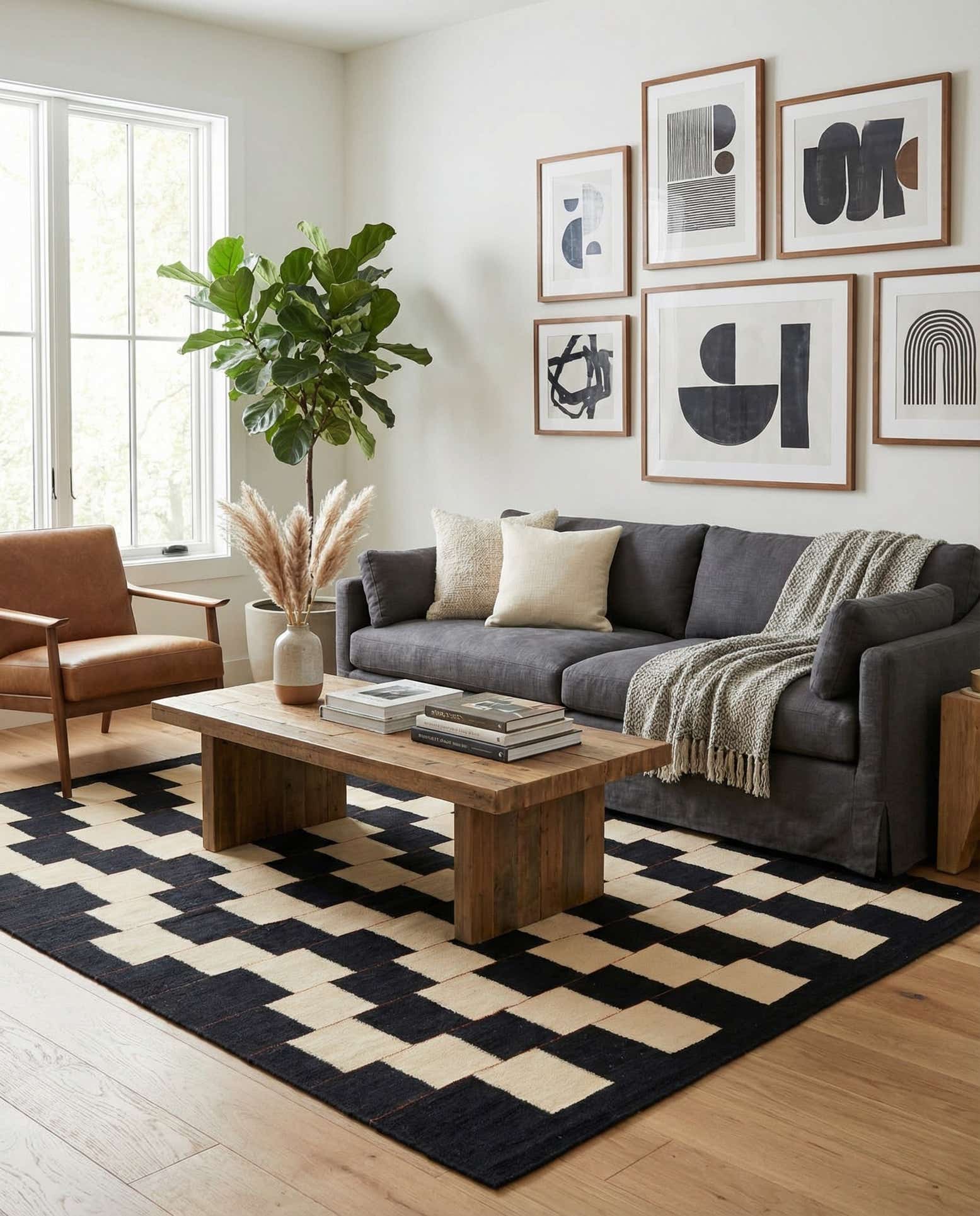 5' 2 x 6' 10 Hand Woven Kilim Modern Wool Rug