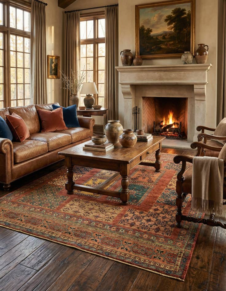 Detail image of 5' 9 x 7' 5 Luribaft Wool Rug