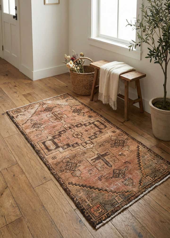 2' 7 x 5' 6 Hand Knotted Ultra Vintage Persian Wool Runner Rug