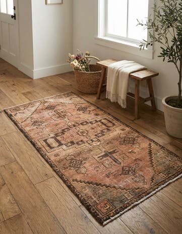 2' 7 x 5' 6 Hand Knotted Ultra Vintage Persian Wool Runner Rug