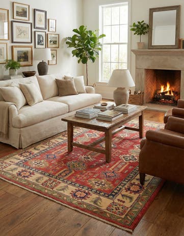 5' 6 x 8' 10 Hand Knotted Kazak Rug