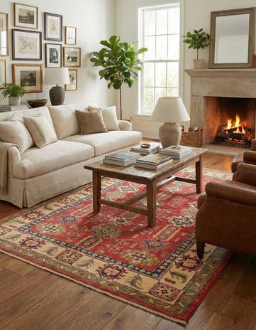 5' 6 x 8' 10 Hand Knotted Kazak Rug
