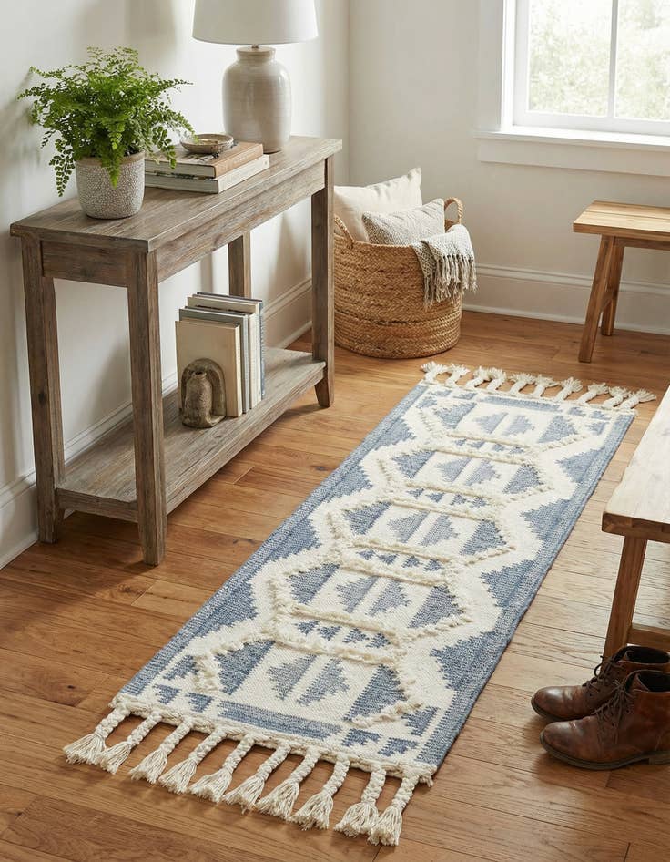 Detail image of  2' 2 x 6' 1  Hand Woven Arizona Wool Runner Rug