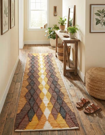 80cm x 305cm Tressé à la main Chindi Cotton Tapis Tapis de couloir
