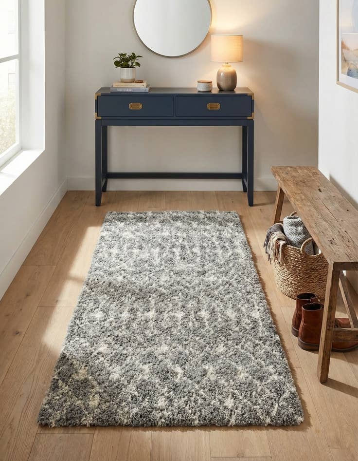 Detail image of 2' x 3' Moroccan Trellis Shag Rug