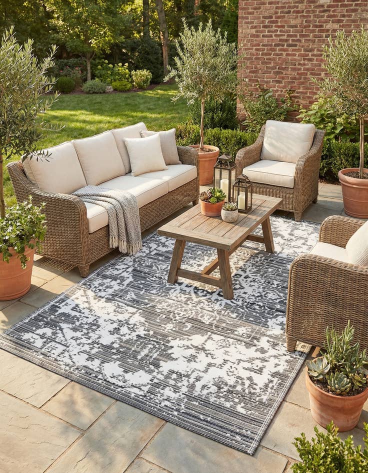 Detail image of 5' x 8'  Washable Vista Breeze Indoor / Outdoor Rug