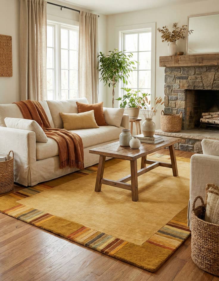 Detail image of 4' 8 x 6' 7  Hand Knotted Nepal Wool Rug