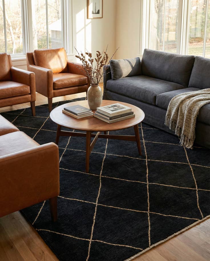 Detail image of 5' 8 x 8' 2 Hand Knotted Darya Wool Rug