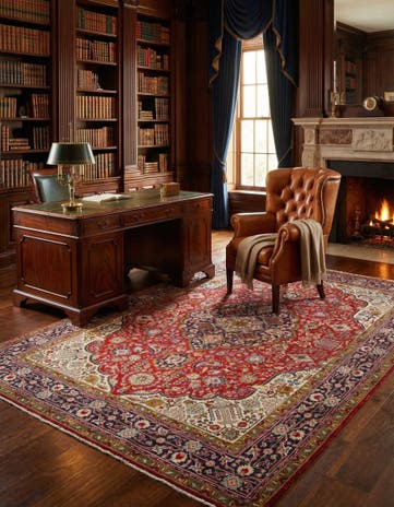8' 2 x 11' 2 Hand Knotted Tabriz Persian Wool Rug