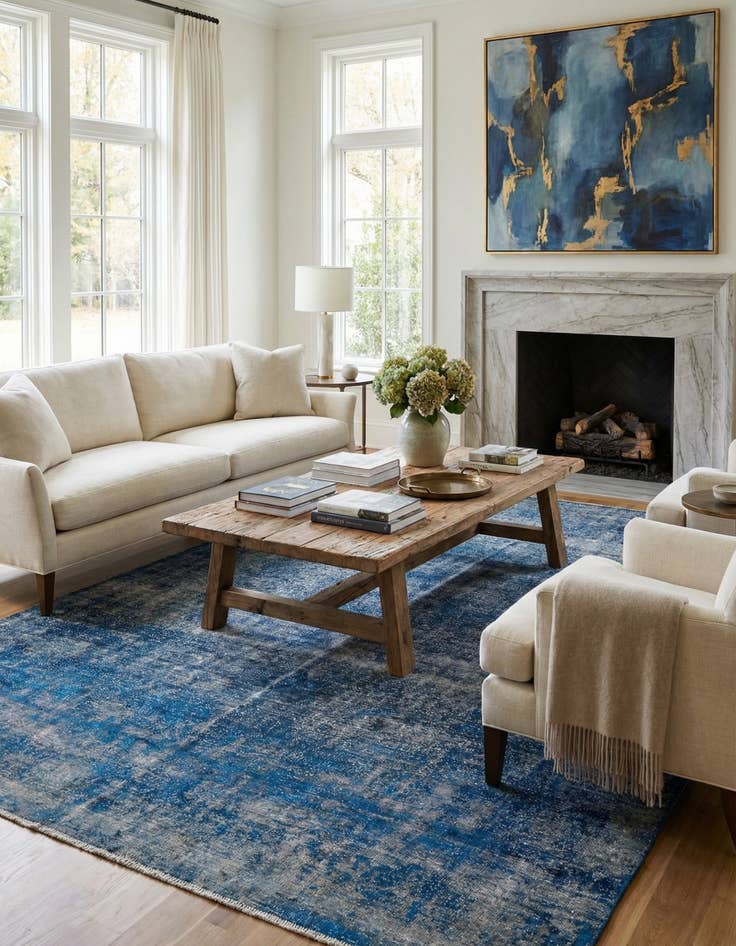 Detail image of 9' 9 x 12' 10  Hand Knotted Ultra Vintage Persian Wool Rug