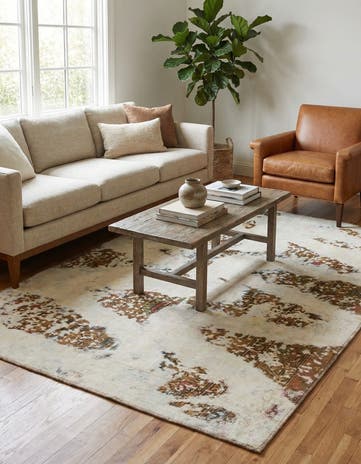 5' 4 x 7' 6 Hand Knotted Ultra Vintage Persian Wool Rug