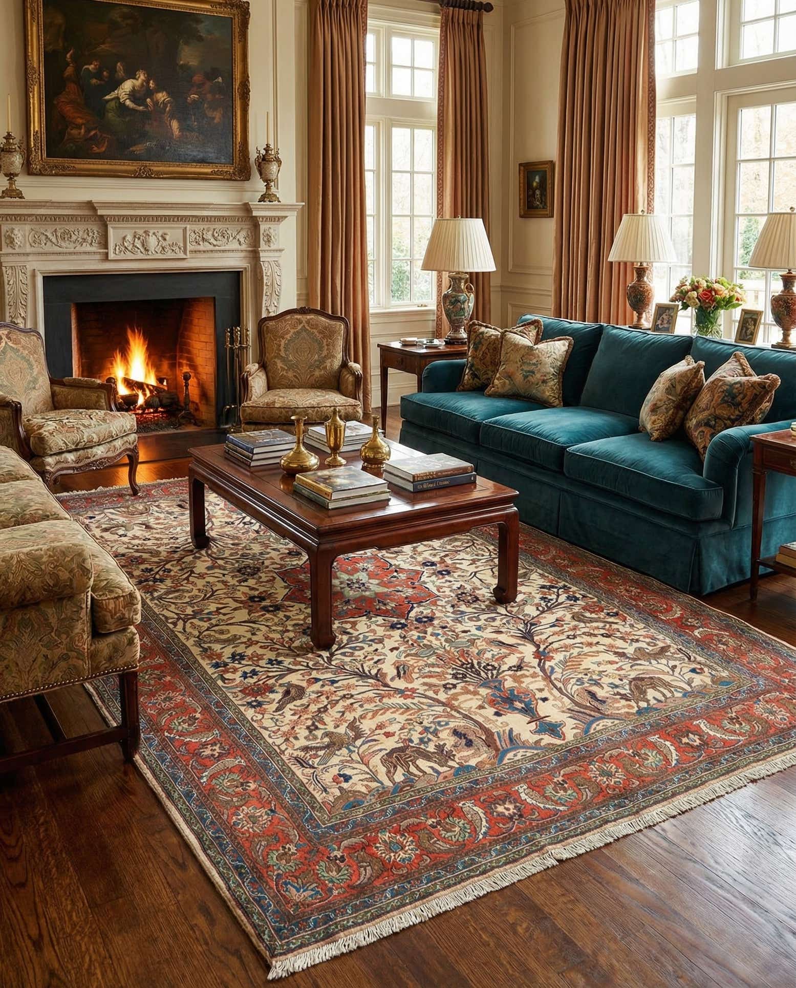 6' 7 x 9' 5 Tabriz Wool Rug