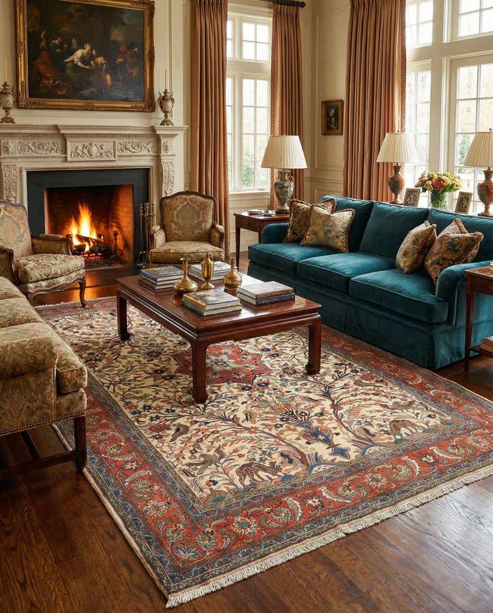 6' 7 x 9' 5 Tabriz Wool Rug