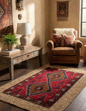 2' 10 x 4' 7 Hand Knotted Balouch Persian Wool Rug