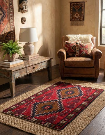 2' 10 x 4' 7 Hand Knotted Balouch Persian Wool Rug