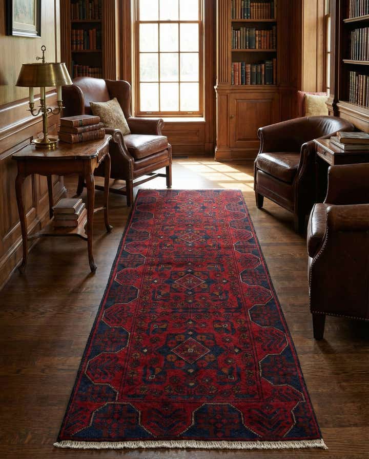 2' 6 x 6' 3 Hand Knotted Khal Mohammadi Wool Runner Rug
