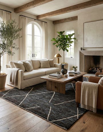 5' 4 x 8' 10 Hand Knotted Moroccan Wool Rug