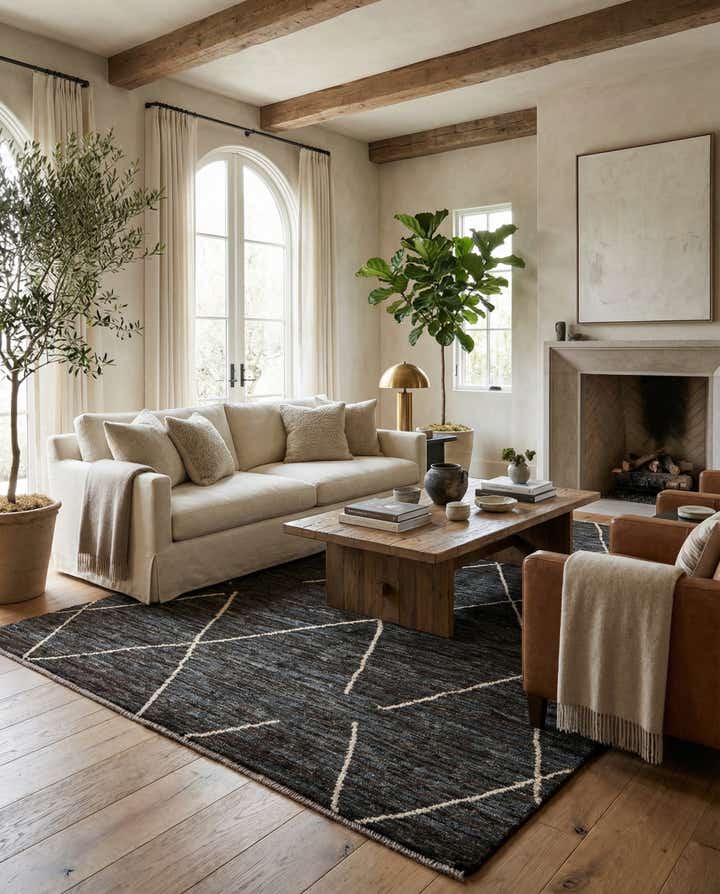 5' 4 x 8' 10 Hand Knotted Moroccan Wool Rug