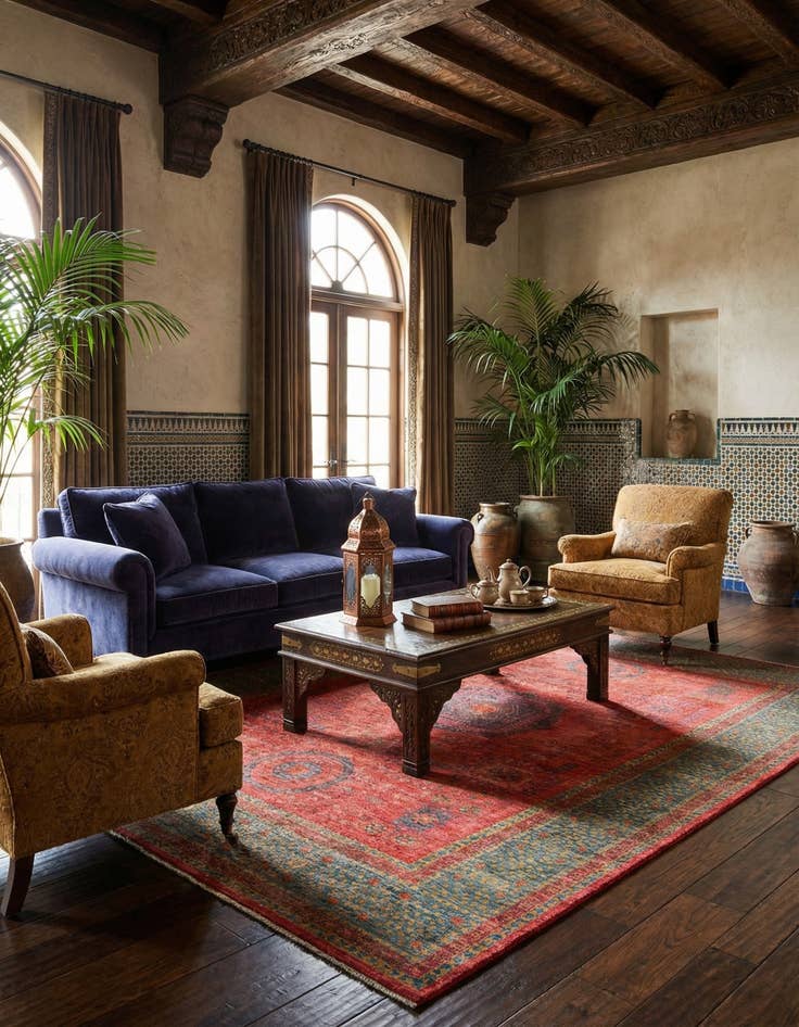 Detail image of 6' 8 x 9' 9 Mamluk Rug