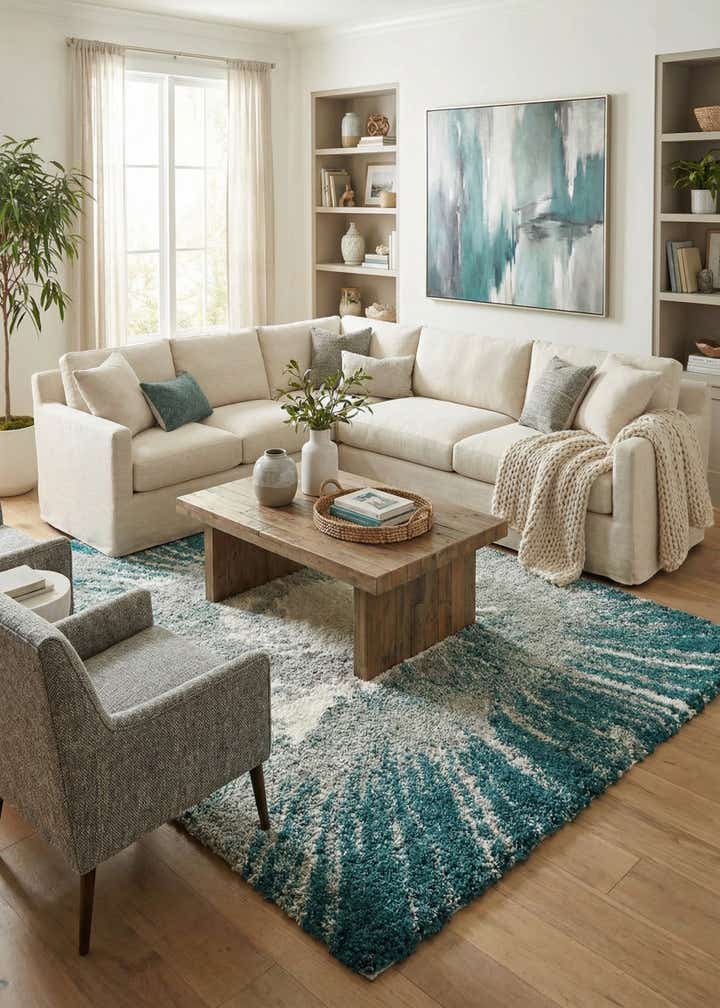 9' 10 x 14' Soft Touch Shag Rug