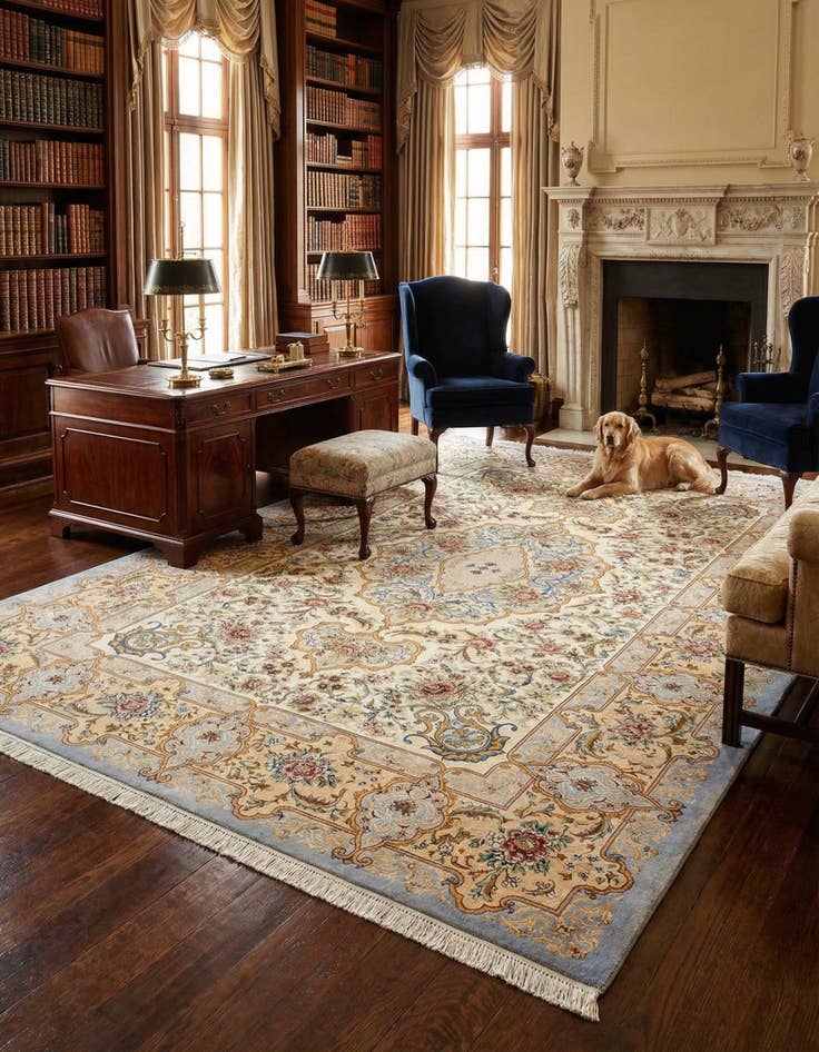 Detail image of  7' 10 x 11' 8 Tabriz Wool Rug