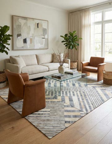 5' 1 x 8' 3 Cowhide Rug