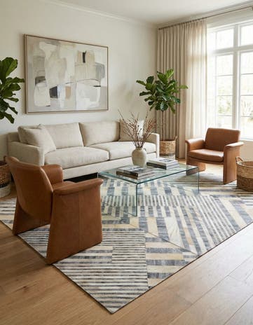 5' 1 x 8' 3 Cowhide Rug