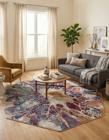7' 10 x 7' 10 Deepa Octagon Rug