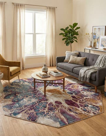7' 10 x 7' 10 Deepa Octagon Rug