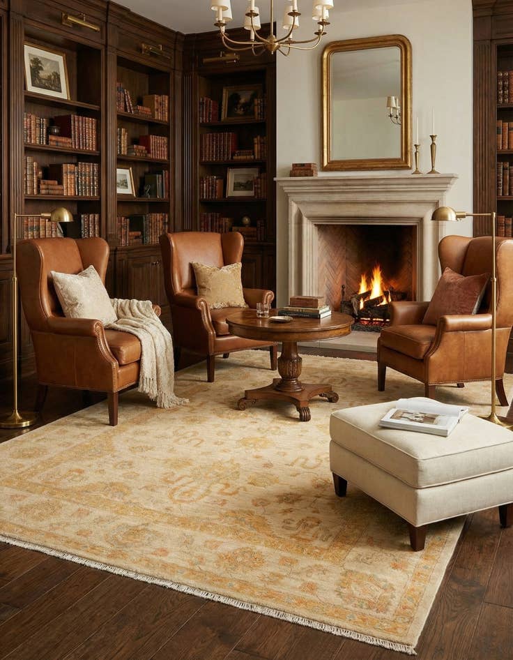 Detail image of  5' 8 x 8' 1 Ziegler Wool Rug