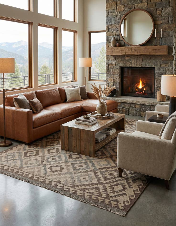 Detail image of 6' 5 x 9' 9  Hand Woven Kilim Maymana Wool Rug