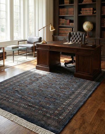5' 3 x 8' Hand Knotted Bokhara Oriental Wool Rug