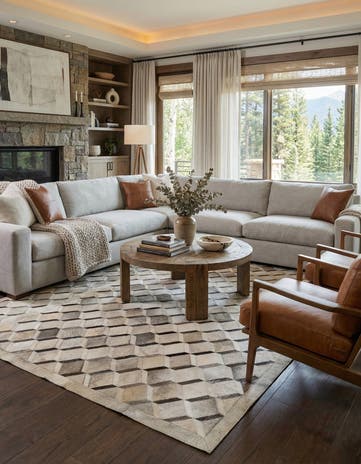 5' x 8' Cowhide - Patchwork Rug