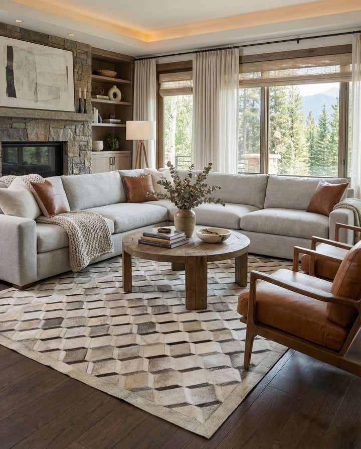 5' x 8' Cowhide - Patchwork Rug