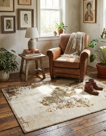 3' x 4' Hand Knotted Ultra Vintage Persian Wool Rug
