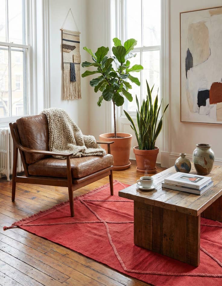 Detail image of 4' x 6' 2  Hand Woven Kilim Modern Wool Rug