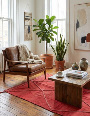 4' x 6' 2 Hand Woven Kilim Modern Wool Rug